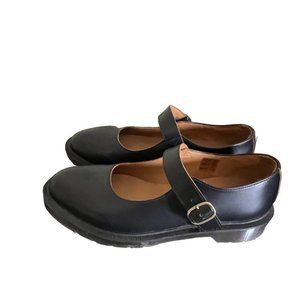 Dr. Martens Indica Black Leather Classic Mary Janes Shoes Single Buckle SZ US 11